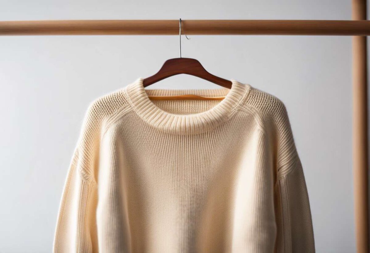 Il trucco infallibile per appendere il tuo maglione senza deformazioni né danni
